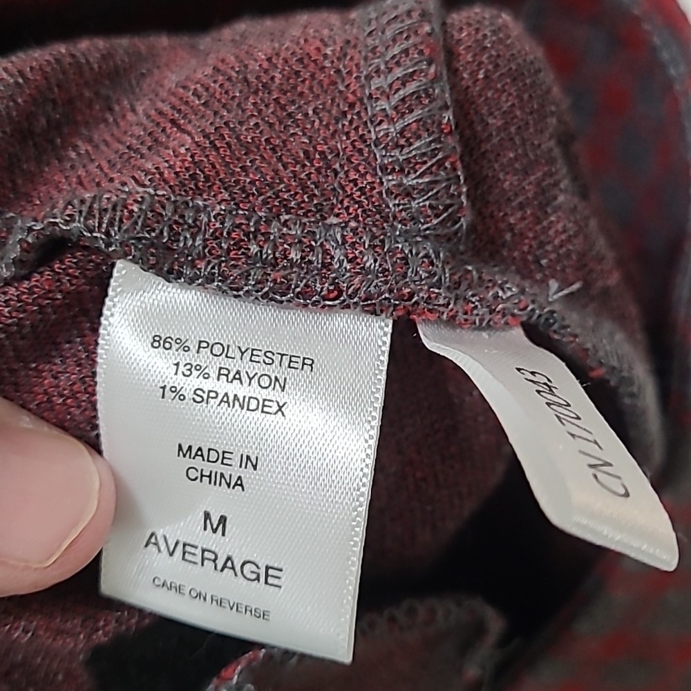 7th Avenue Design Studio Red & Grey Plaid Pullon Pants size Medium - Picture 5 of 10